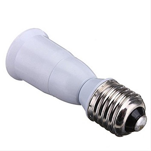 FINELED E27-E27 95mm Length Lamp Holder Adapter,E27 to E27 Edison Screw Converter Lamp Holder Extender White