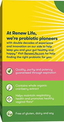 RENEW LIFE WOMEN’S DAILY PROBIOTIC + PREBIOTICS, 60 CT