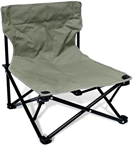 TIYASTUN Folding Camping Chair - Foldable Beach & Picnic Chair, Low Profile Low Back