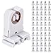 JESLED Non Shunted LED Tombstones - (Pack of 50) T8 Lamp Holder, UL Turn Type Tombstone Lampholder for T10 T12 LED Fluorescent Tube Replacement, Medium Bi-pin G13 Socket for Programmed Start Ballasts