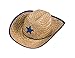 Universal Specialties Kid's Straw Sheriff Cowboy Hat with Star 2 Pack and 2 Bandanas Combo!