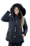 Sportoli Women's Fashion Winter Puffer Coat with Plush Lined Detachable Hood