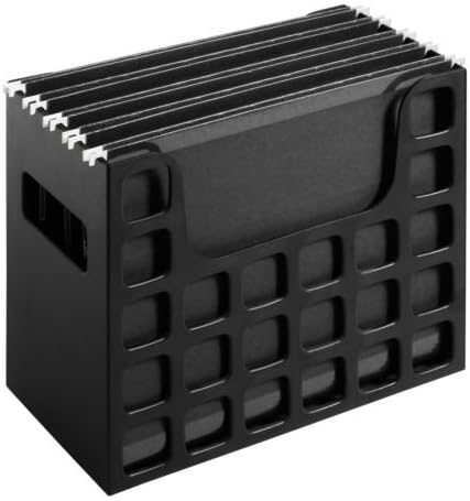 Desktop File Organizer Black Hanging Folders Desk Box Office Document Storage