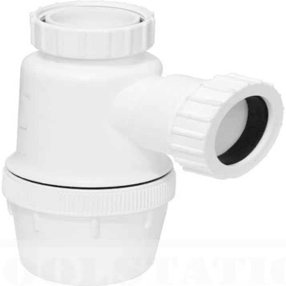 Merriway BH02087 Waste Compression Bottle Trap, 40 x 76mm, White