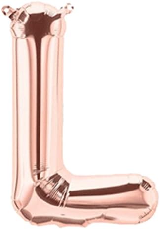 Chic 16" Alphabet Letter Rose Gold Foil Balloon for Celebration Party Decoration Birthday Wedding Anniversary - A to Z (L)