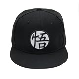 blissun Anime Dragon Ball Snapback Cap, Adjustable Canvas Baseball Hat (Black)