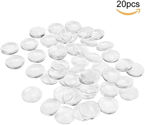 Transparent glass cabochons For DIY-20PCS Clear Glass Dome Tiles Non-calibrated Round 1.37 inch/35mm For Cameo Pendants, Photo Jewelry, Rings, Necklaces