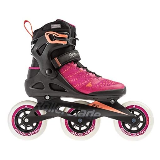 Rollerblade Macroblade 110 3WD Womens Adult Fitness Inline Skate, Raspberry and Mango, Performance Inline Skates - Image 6
