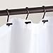 iDesign Metal T-Bar Shower Curtain Hooks Rust Resistant Rings for Kid's Bathroom, Guest Bathroom, Master Bathroom, 1