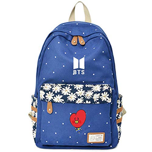 Kpop Bts Bangtan Boys Backpack Bt21 Cartoon Casual Schoolbag