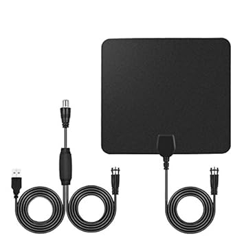 Leoie TV Antenna,Ultra-Thin 6mm 1080P HDTV Antenna with Detachable Signal Amplifier Booster 10ft Coaxial Cable Antenna