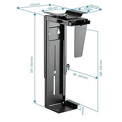 HumanCentric Adjustable Under Desk PC Mount and CPU