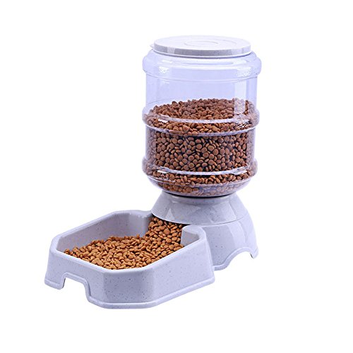 Chuanyue Pet Waterer Feeder,Pet Automatic Waterer,Dog Water Dispenser,1 Gallon Cat Dog Food and Water Dispenser (Feeder)
