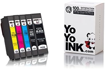 YoYoInk 5 Pack Remanufactured for Epson T273XL 273 XL Ink Cartridge Replacement (1 Black, 1 Photo Black, 1 Cyan, 1 Magenta, 1 Yellow)