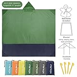 FAFAIR Multifunctional Outdoor Stadium Windproof Picnic Blanket – Hooded Coat Design, with Storage Bag & 4 Stakes