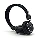 GranVela A809 Lightweight Foldable Stereo Headphones Adjustable Headband Kids Headsets with Built-in FM Radio, Micro SD Card Player,3.5mm Jack for iPhone, iPad, Android, PC and More (Black)