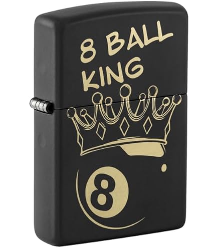 Amazon.com: Zippo Lighter: Eight Ball on Fire - Black Matte 79188