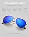 LUENX Mens Womens Aviator Sunglasses Polarized Mirrored Silver Lens