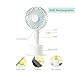 Artifit N9 Mini Portable Handheld Personal Fan, Desk Table Fan for Home, Office, Fishing, Hiking & Baby Stroller, 3 Speeds, Silent (Water Blue)