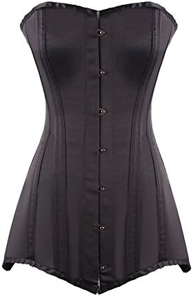 SGY Women's Longline Corset Steel Boned Long Torso Waist Training Shaper Overbust (XL/30''(Fit Natural Waist 31''-32''), Atrous-20 Steel Boned)