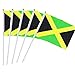 Kind Girl 25 Pack Hand Held Small Mini Flag Jamaica Flag Jamaican Stick Flag Round Top National Country Flags,Party Decorations Supplies for Parades,World Cup,Festival Events,International Festival
