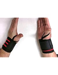 Inzer - Muñequeras Iron Z (Par) - Muñequeras para el levantamiento de pesas, bancos, prensa y crossfit