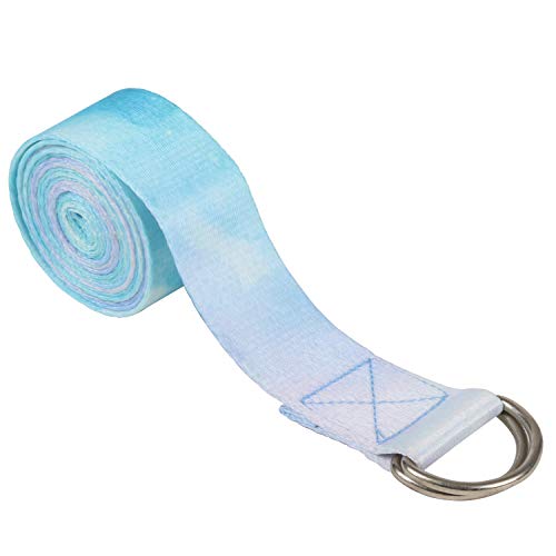 WWWW Yoga Strap Stretch Bands with Adjustable D-Ring Buckle (Many Stylish Colors) – Stretching, Yoga, Pilates, Fitness for Lover