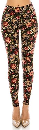 The Leggings Gallery Women's Printed Fashion Leggings Ultra Soft Solid & Patterned - Regular/Plus Sizes