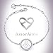 AmorAime 925 Sterling Silver Guardian Angel Blessing Bracelet Charm Peaceful Symbol Adjustable Sweet Love Bracelet for Women Graduation Gift for Mother's Day