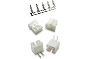 ELCOKITEX 100Sets 2.0mm Pitch 2Pin Connector Kits Including 90 Degrees Right Angle Male Pin Header + Socket Housing + Crimp Terminal PH2.0 for JST-PH