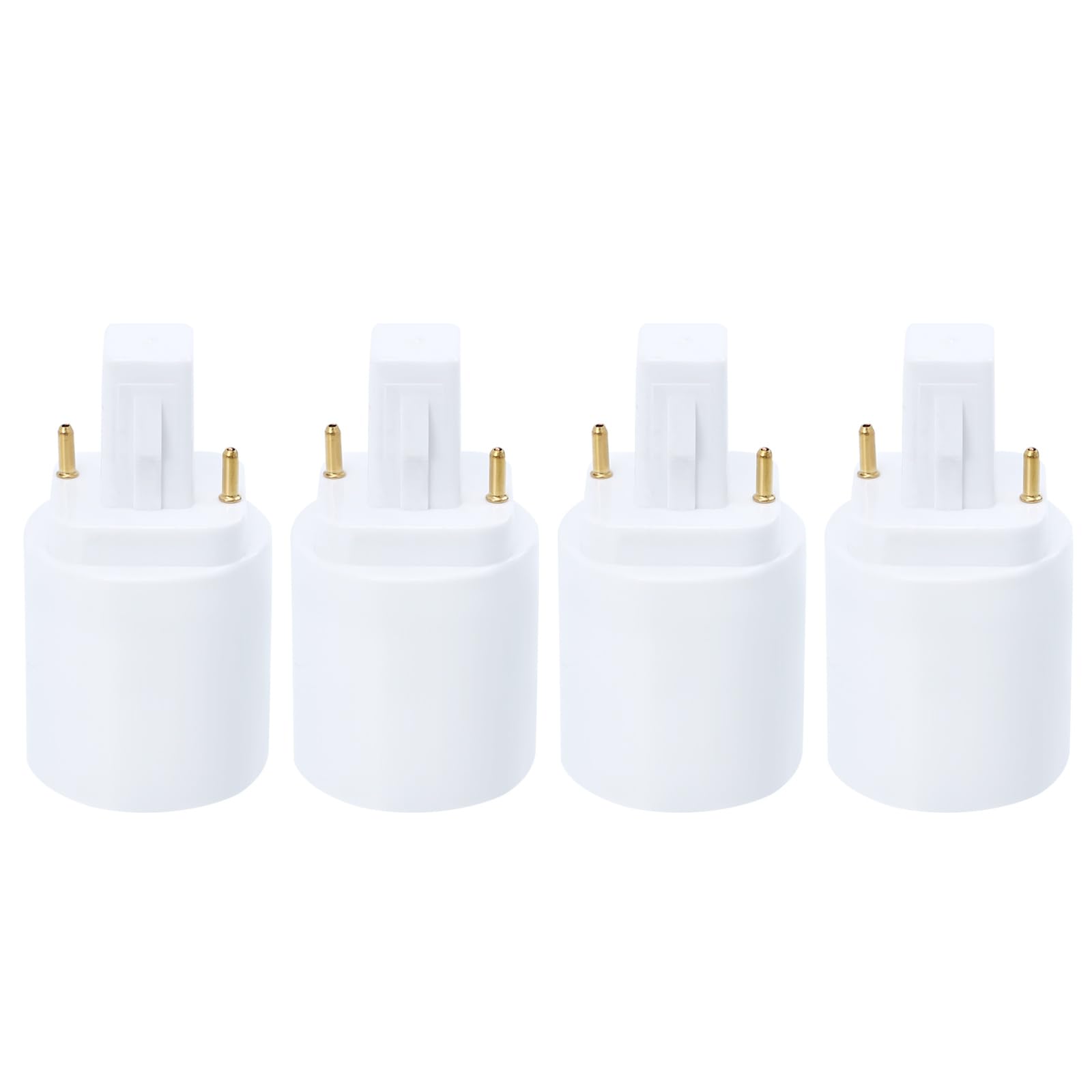 VILLCASE 4pcs G24d to E27 Light Socket Adapter, G24D to E27 Lamp Base Converter, 2 Pin Screw Base Converter, Light Bulb Holder Lamp Adapter for Bulbs