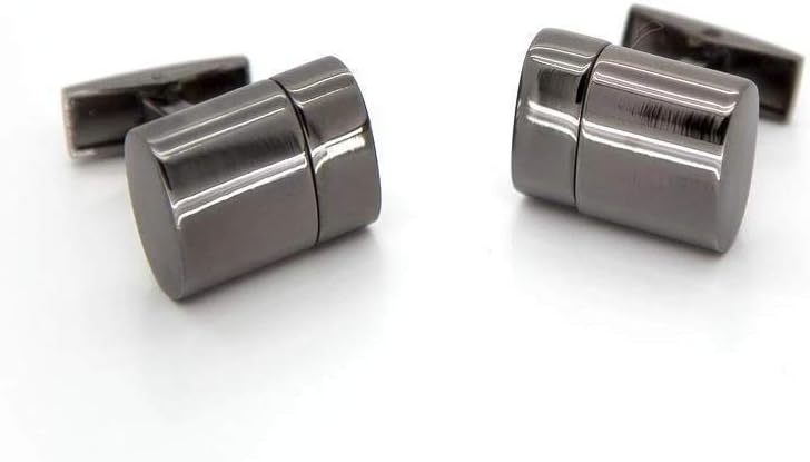 Clinks AustraliaWorking USB Cufflinks 32Gb Oval Flash Drive in Gunmetal