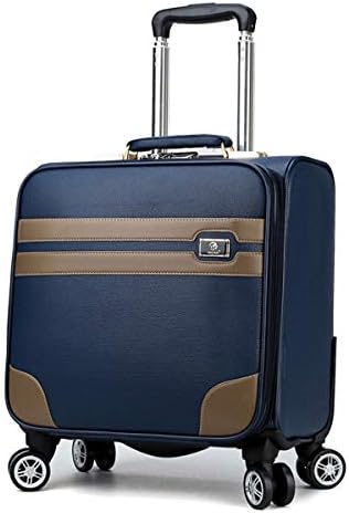 ZEIO Bagage à Main D'affaires, 18 Pouces Roue Universelle Sac à Roulettes Pu Résistant à L'usure Étanche Poids Léger Monter à Bord Du Châssis Convient Pour Les Courts Trajets