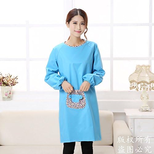 Anti-fouling dirty long-sleeved aprons/ Adult anti dressing gown/ kitchen apron/ Waterproof gowns-E