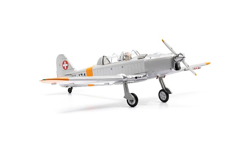 Arwci ACE 85001552 1/72 Pilatus P-2-06 U-134 Orange/Aluminium Dübendorf (1970) Die-Cast Collector's Models