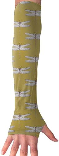 Fallake Arm Sleeves, Cute Dragonflies Sunblock Heavy Duty Elastic Ice Silk Cooler Skin Protection Beach Arm Sleeves Arm Cover Gloves For Summer Outdoor Activities For Men Women
