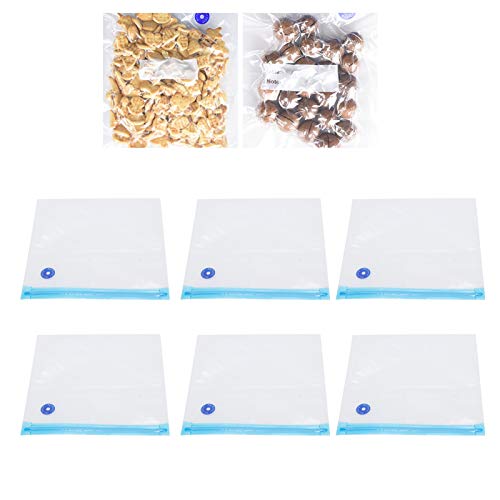 6-delige Vacuümzakken met Ritssluiting Opslag van Voedselverzegelaars Herbruikbare Verzegelde Zakken met Dubbellaagse… - Image 7