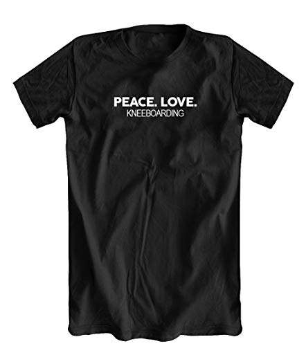 Peace. Love. Kneeboarding T-Shirt, Black, XX-Large