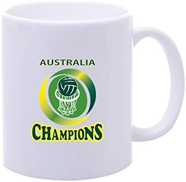Polada Customizable Mug Netball Ball Hoop Champions Australia Coffee Mug Printing Drinking Mugs