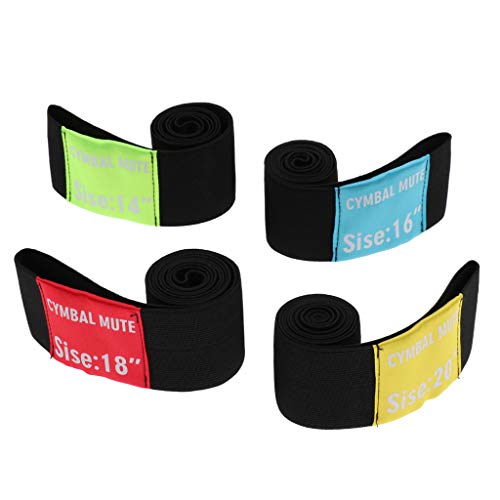 image for Baosity Pack of 4 Polyester Cymbal Practice Mute Silencer Dampener Pad