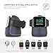 AhaStyle iWatch Stand Silicone Charging Dock Holder Accessories for Apple Watch Series 8/Ultra/SE2/7/6/SE/5/4/3/2/1(49/45/44/42/41/40/38mm), Supports Nightstand Mode【Adapters NOT Included】(Navy Blue)