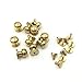 10- Pack 8mm Sam Browne Solid Brass Round Button Studs,Leather Craft Belt Chicago Screws Solid Brass Studs Nail Rivets DIY for Belt Wallet Handbag (8MM)
