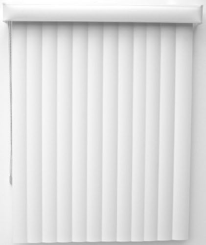 New Age Blinds Curved Vertical Blinds, One Way Opening, Outside Mount, 118 by 60-1/2-Inch, Polar
