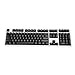 YMDK Side-Printed Thick PBT OEM Profile 108 ANSI Keycaps for MX Switches Mechanical Keyboard (Only Keycap) (Black)