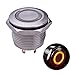 Ulincos® Momentary Push Button Switch U19D1 1NO SPST Silver Stainless Steel Shell with Red LED Ring Suitable for 19mm 3/4