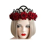 Halloween Headbands for Cosplay Party Costumes Vampire Elastic Hairband Red Rose Hair Accessories