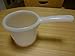 JapanBargain 3042, Japanese Plastic Water Ladle Bath Ladle Dipper Filipino Tabo Flat Bottom Bath Water Scoop, Made in Japan (1, White)