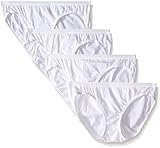 Hanes Women's 4 Pack Ultimate Bikini, White, 6