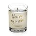 LUNA CANDLE CO. Natural Soy Wax Lemon Scented Jar Candle, Luxurious 11oz. Glass, Slow Burn, up to 110 Hours of Burn Time, Aromatherapy, Zesty Lemon Peel, Made in The USA- You are My Sunshinethumb 1