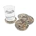 Thirstystone Drink Coasters, All Natural Stone with Non-Slip Cork Backing, Drink Absorbent & Protects Table, Autumn Soul II (Set of 4), Multicolor